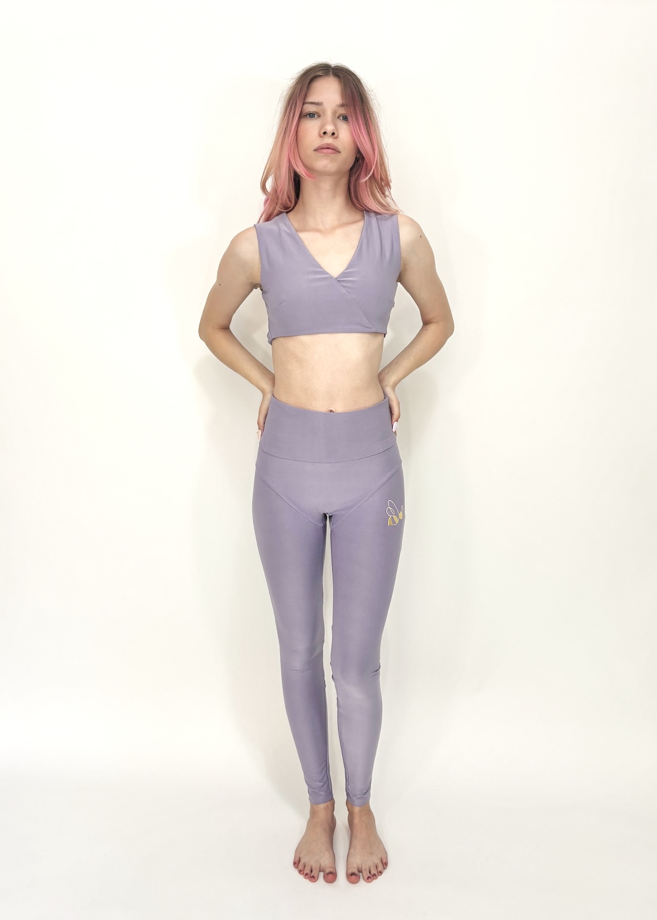 LEGGINGS STRAPPY lavender. - Image 4